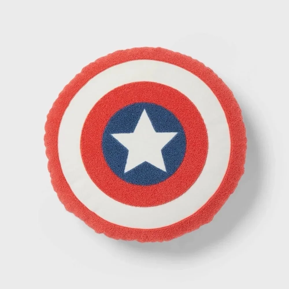 Pillowfort Marvel Captain America Shield Kids Decorative Throw Pillow New